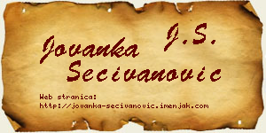 Jovanka Sečivanović vizit kartica